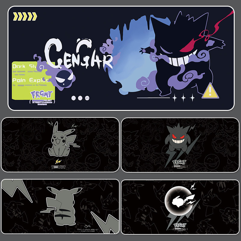 Gengar E-sports Mouse Pad ขนาดใหญ่ Pikachu Gaming แป้นพิมพ์คอมพิวเตอร์แผ่น 90x40 ซม.การ์ตูนอะนิเมะแล