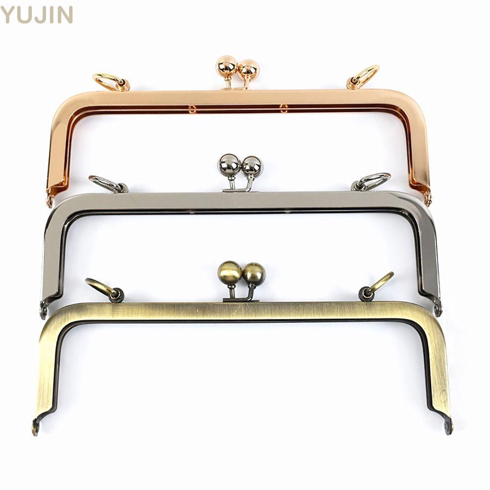 YUJIN Purse Frame Kiss Clasp, Metal Vintage Purse Clasp Frame, Mini Bag Hardware Purse Frame Bag Mak