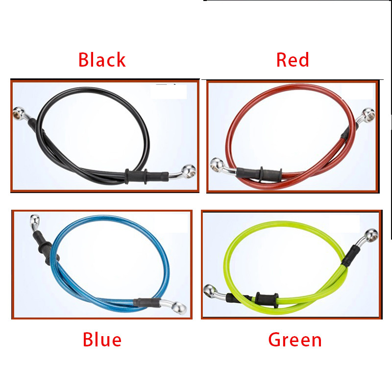 AN3 สายเบรครถจักรยานยนต์ Universal Lengh 40 ซม.-150 ซม.สายเบรคไฮดรอลิกสายเหล็กสายเบรค Banjo หัวทั้งส