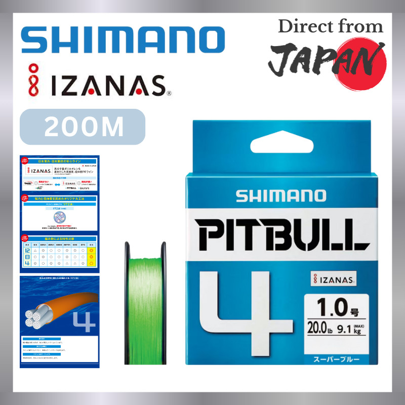 Shimano PE Line Pitbull 4-Braid - Lime Green