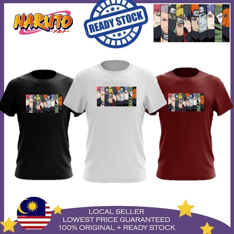 COD[ยอดขายเมกะ 70% !] NARUTO SERIES TWO TSHIRT BAJU / UNISEX TEE 100% COTTONKorea C2CK