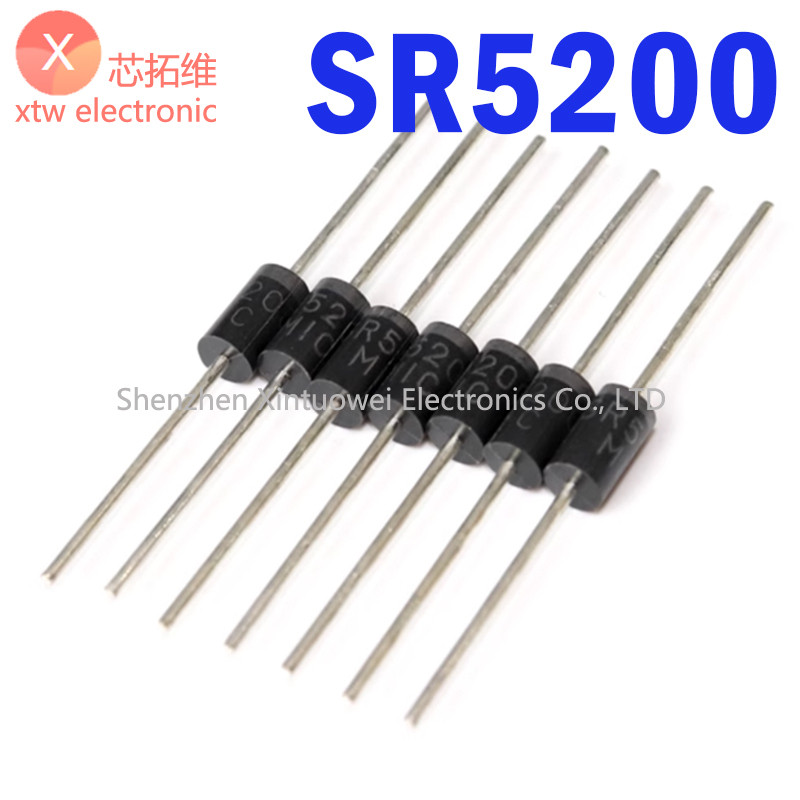 (10 ชิ้น) ใหม่ Schottky Diode SR5200 MBR5200A MBR5200 5A 200V