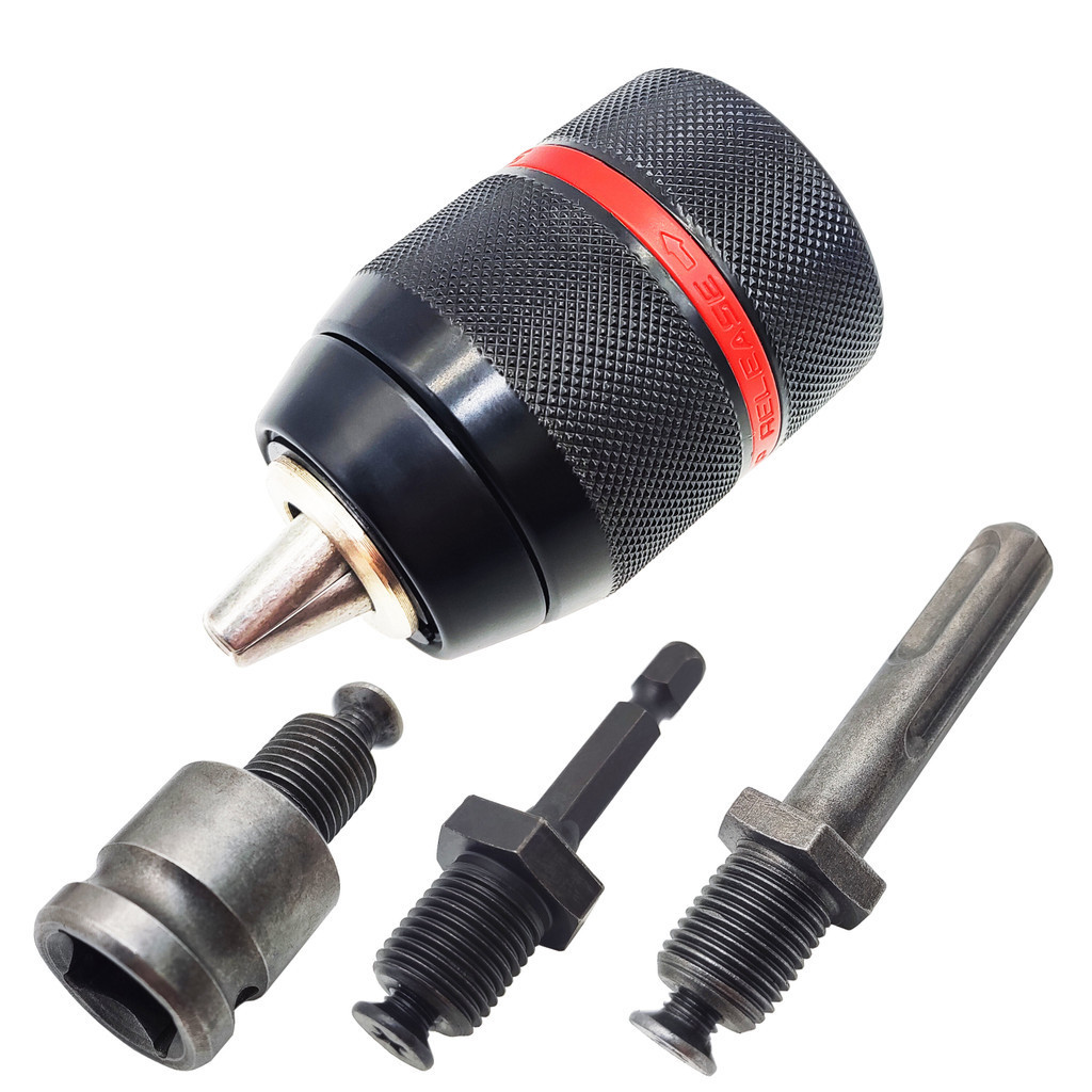 DRIVEPRO หัวจับดอกสว่าน อแดปเตอร์หัวสว่าน 0.8-10mm 3/8-24unf เครื่องมือสำหรับเครื่องกัดกลึง Keyless สว่านกระแทก