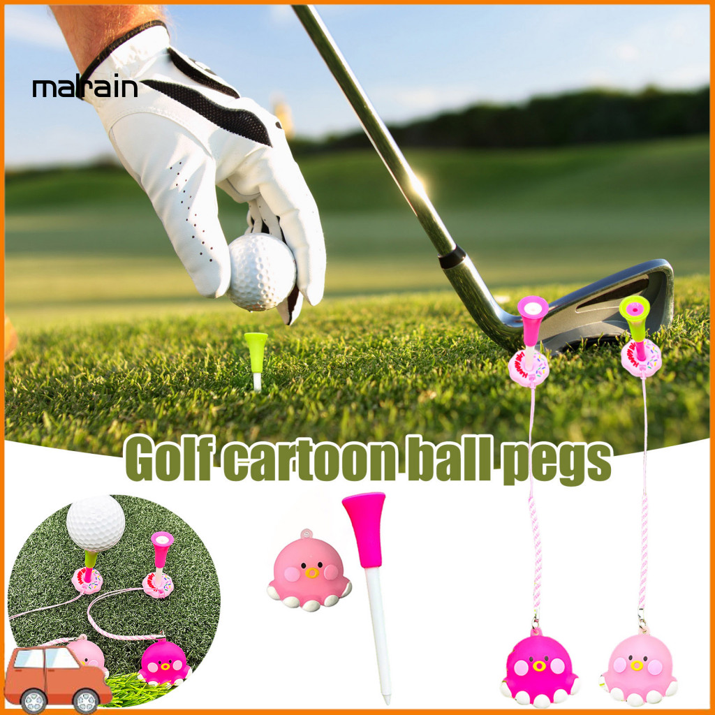 [Ma] Golf Tee Organizer น้ําหนักเบา Golf Tee Stand Octopus Golf Tee Hanger พลาสติก Anti-lost Tee Rin
