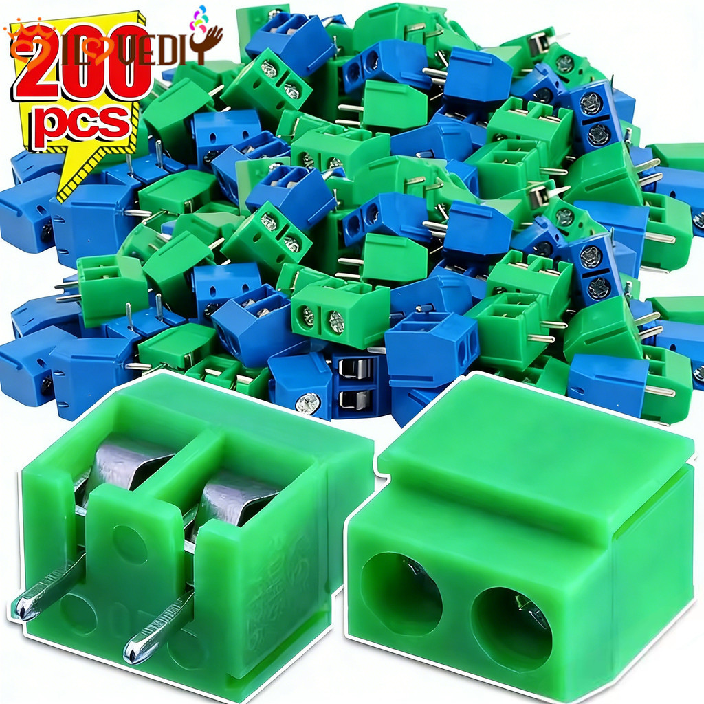 [HGB]50/100/200 ชิ้น KF301 KF306 2Pin 5 มม.PCB Terminal Block Connector, กระแสไฟสูง 10A บล็อกสกรูเหล
