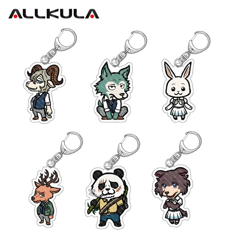 Beastars พวงกุญแจอะนิเมะพวงกุญแจตัวเลขจี้อุปกรณ์เสริมการ์ตูน Key Chain แฟนของขวัญ