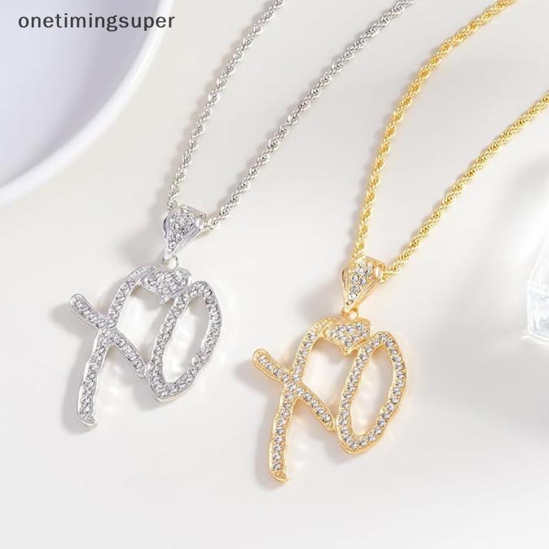 Onetimingsuper ผู้ชายประณีต XO จี้เพทาย Nelace, Street แฟชั่นเครื่องประดับของขวัญ OTP