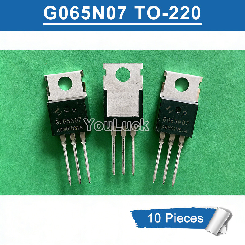 10pcs Original G065N07 TO-220 HYG065N07NS1P GO65N07 70V/100A N-channel MOSFET ทรานซิสเตอร์ใหม่