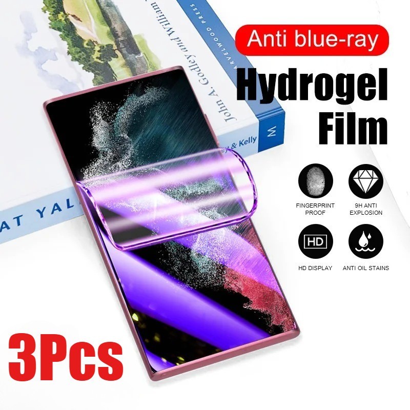 3 ชิ้นคลุมทั้งหมด Anti Blue Light Soft Hydrogel ฟิล์มสําหรับ vivo T3 T3x T4 T4R T4x T5x Ultra Pro Li