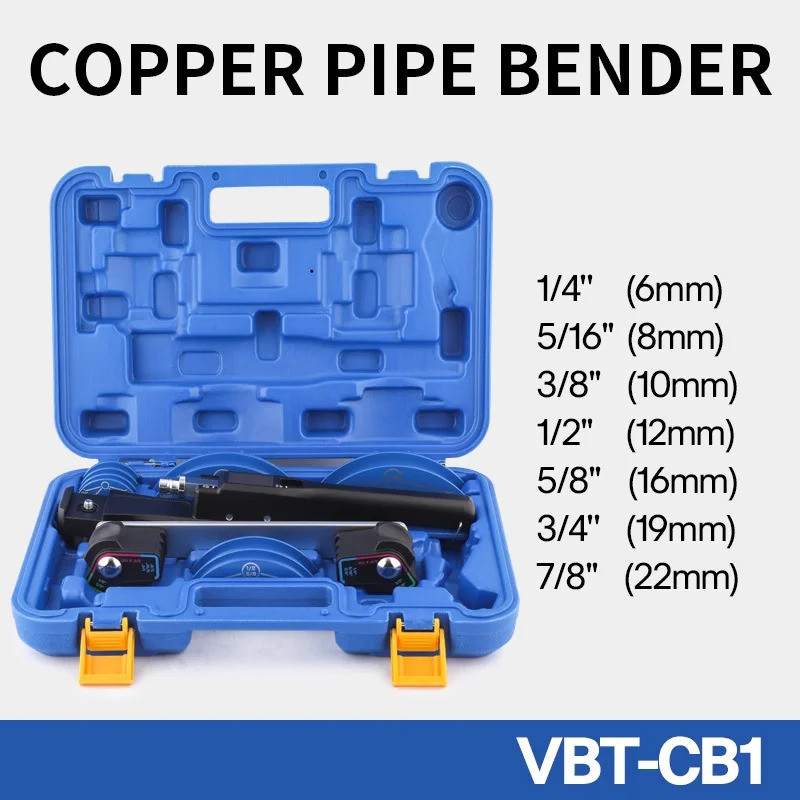 เครื่องดัดท่อแบบแมนนวล VBT-CB1R เครื่องปรับอากาศท่อทองแดง 7-in-1 พร้อมบวกและลบ