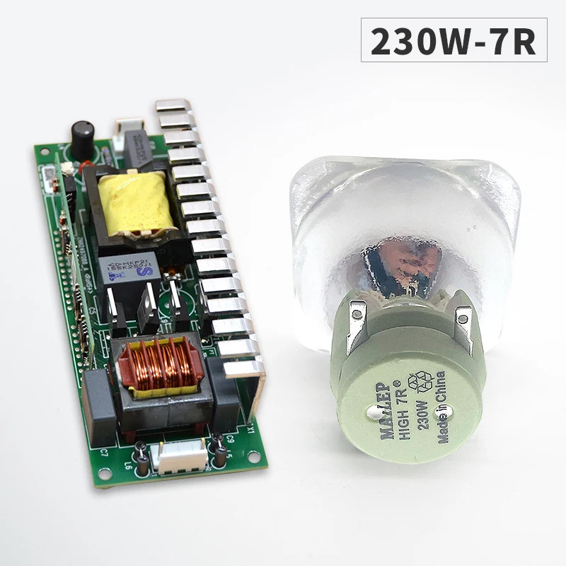 7R 230W หลอดไฟลําแสงพร้อมแหล่งจ่ายไฟบัลลาสต์ 230W สําหรับ R7 MSD Platinum Stage Light