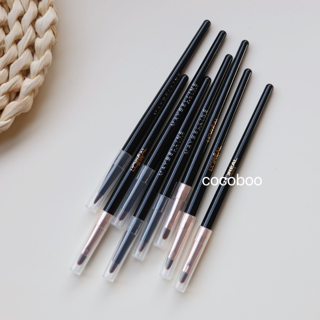 Mebelline Eyeliner Brush LOreal Eyeliner Brush Lip Brush แปรงแต่งหน้าฝาปิดแบบพกพา