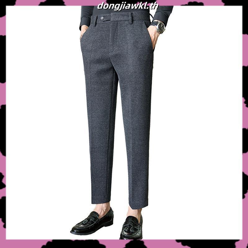 GQ PerfectPants™ กางเกงขายาวผ้าสะท้อนน้ำ สีกรมท่า