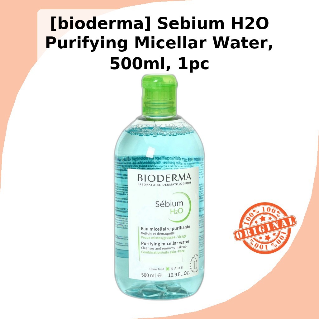 [bioderma] Sebium H2O Purifying Micellar Water, 500ml, 1pc / Korean Micellar Water / Oily Skin Clean