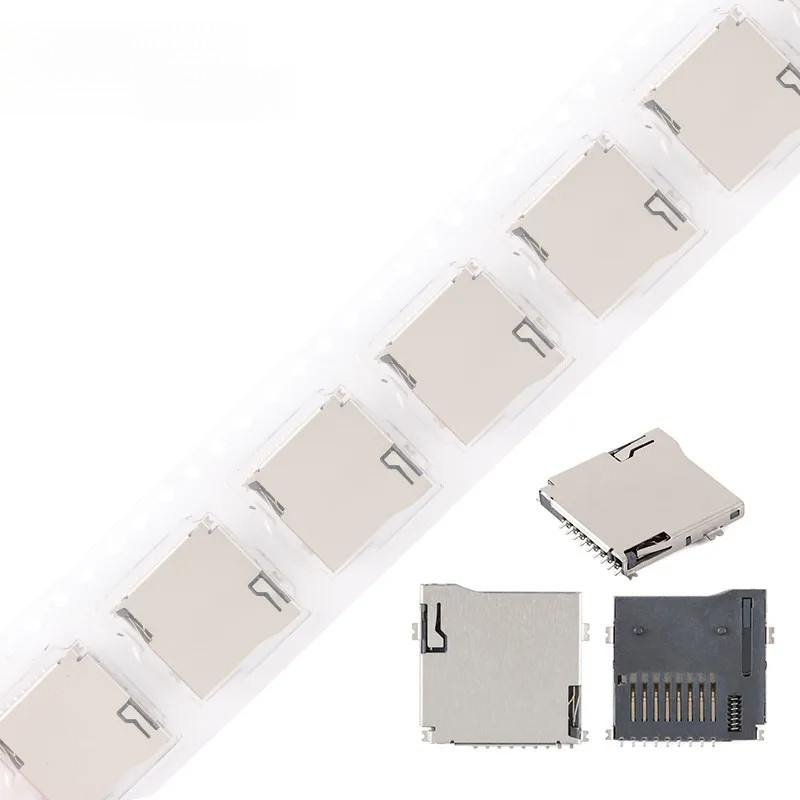10PCS/5PC 9Pin Micro SD Card Slot Connector TF Self-elastic MicroSD Card Holder Deck สําหรับโทรศัพท์