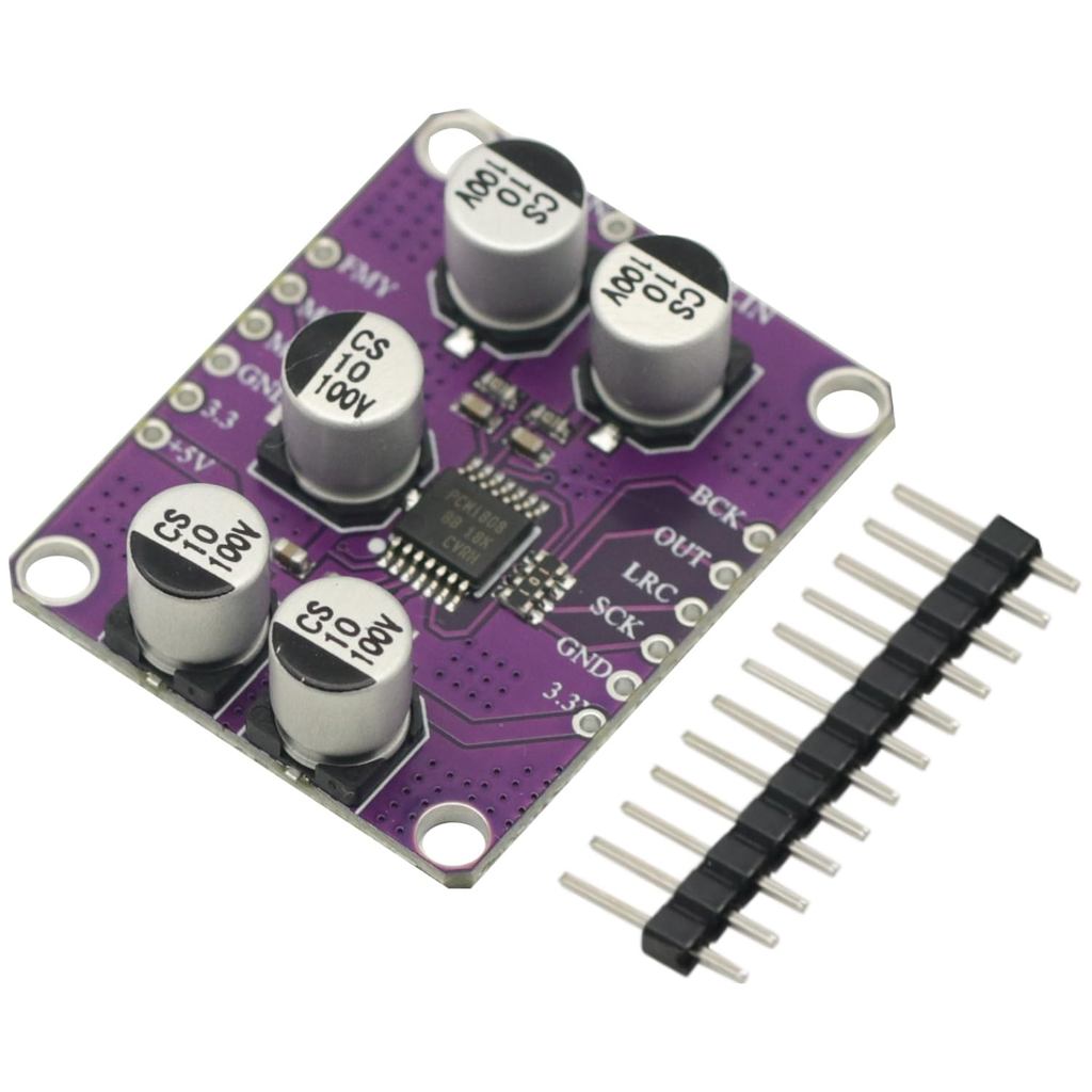 PCM1808 24bit 105dB สเตอริโอ ADC Single-Ended Analog-Input ถอดรหัส 24bit เครื่องขยายเสียงเครื่องเล่น
