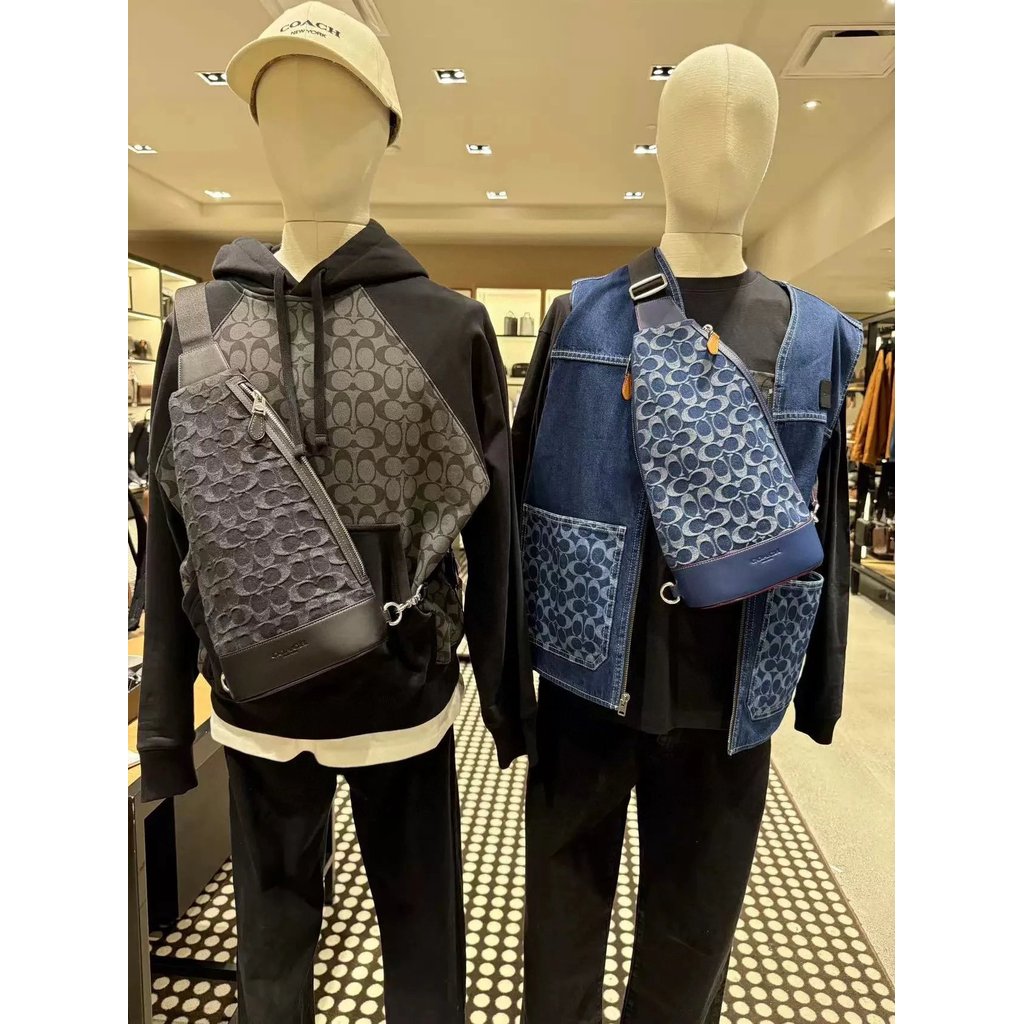 COACH CY801 CY803 CY804 Dominic Men Dominic กระเป๋าคาดเอวกระเป๋าสะพาย