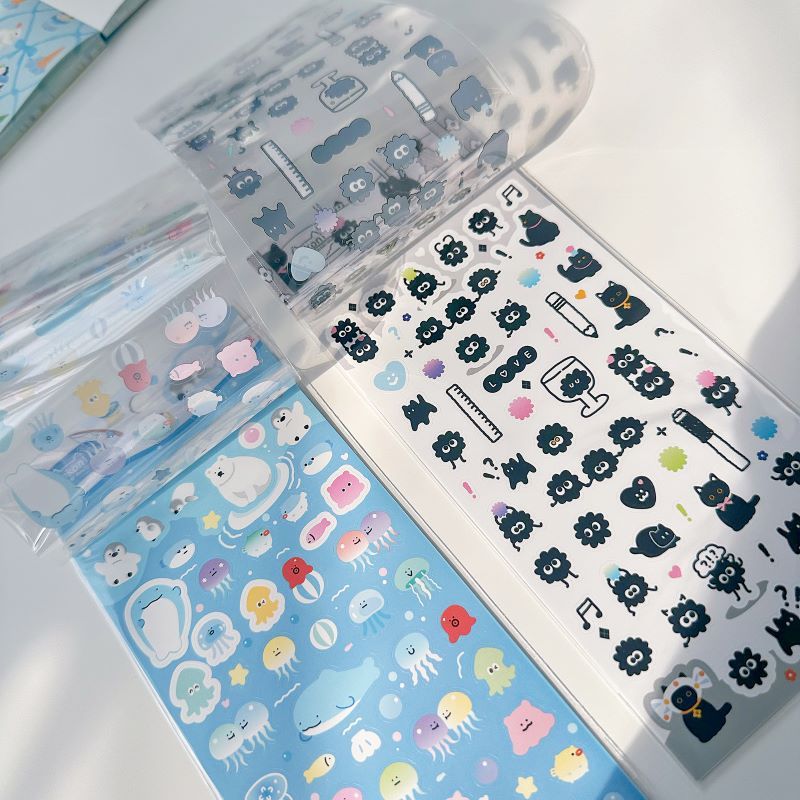 NEKONI Double-Layerสัตว์น่ารักสติกเกอร์สร้างสรรค์ Scrapbooking Diy Journaling ไดอารี่ตกแต่งเครื่องเขียนสติกเกอร์โรงเรียนของขวัญ