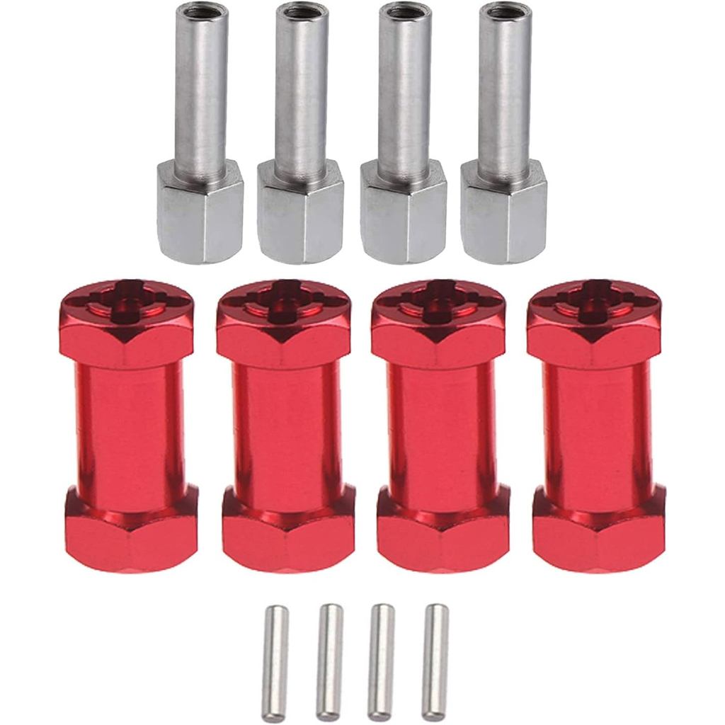 4 ชิ้น RC ล้อ Spacers 12 มิลลิเมตรล้อ Hex Hub 25 มิลลิเมตรอะแดปเตอร์สําหรับ 1/10 RC Crawler Axial Sc