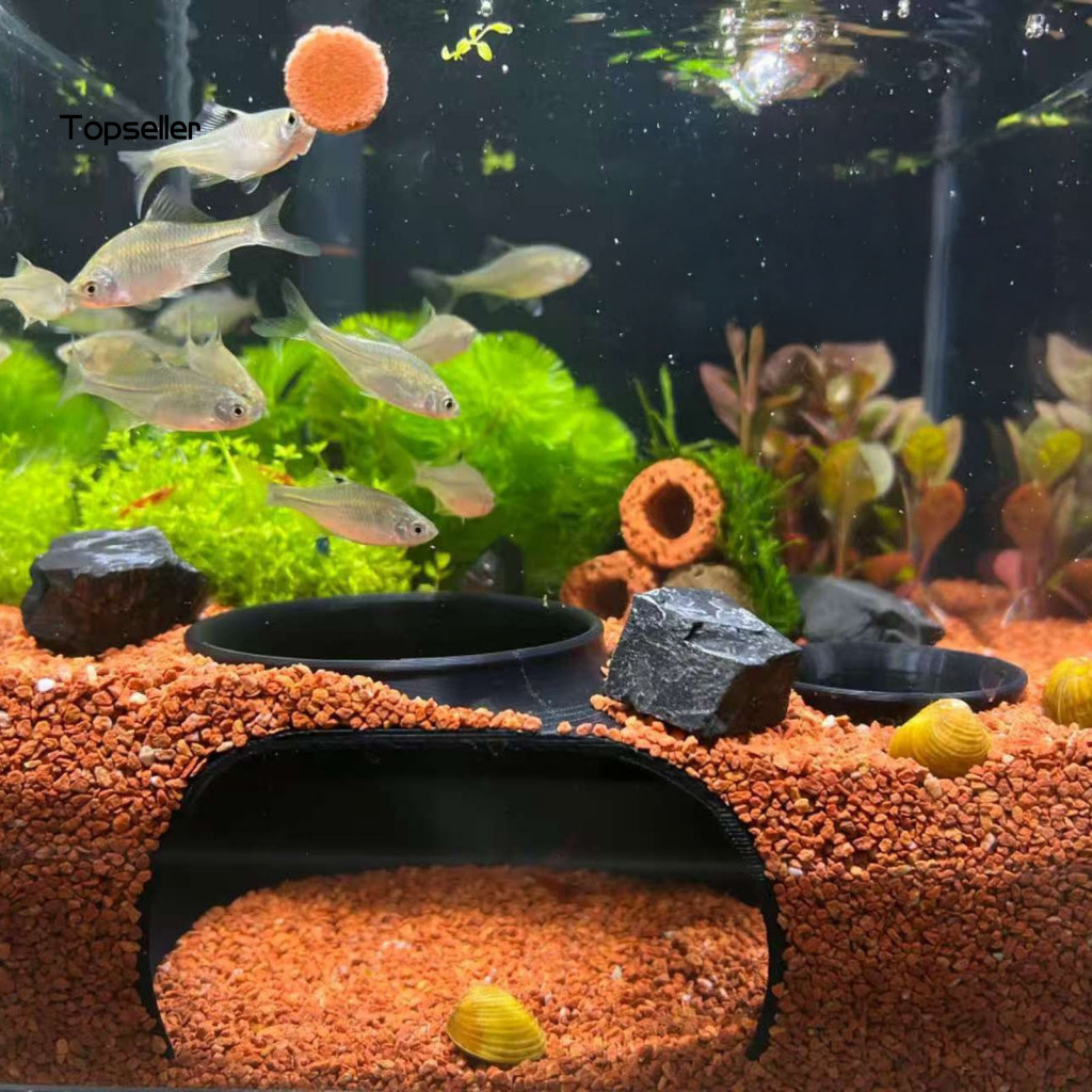 Tops * ปลาขนาดเล็ก Aquarium Decor Fish Cave Hideout Aquarium Underground Cave 3d พิมพ์ตกแต่งตู้ปลากร