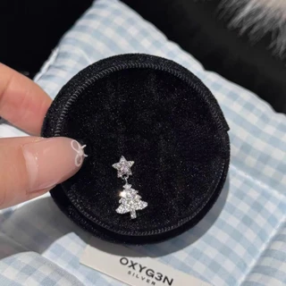 1PC Pretty Alloy Snowflake Wings Star Tree Stud ต่างหูสําหรับสุภาพสตรี