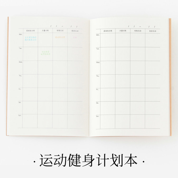 [Light Shadow] Da Lihua Daily Sports Fitness Planner การออกกําลังกายที่ดี Body Stick A5 Handbook Not