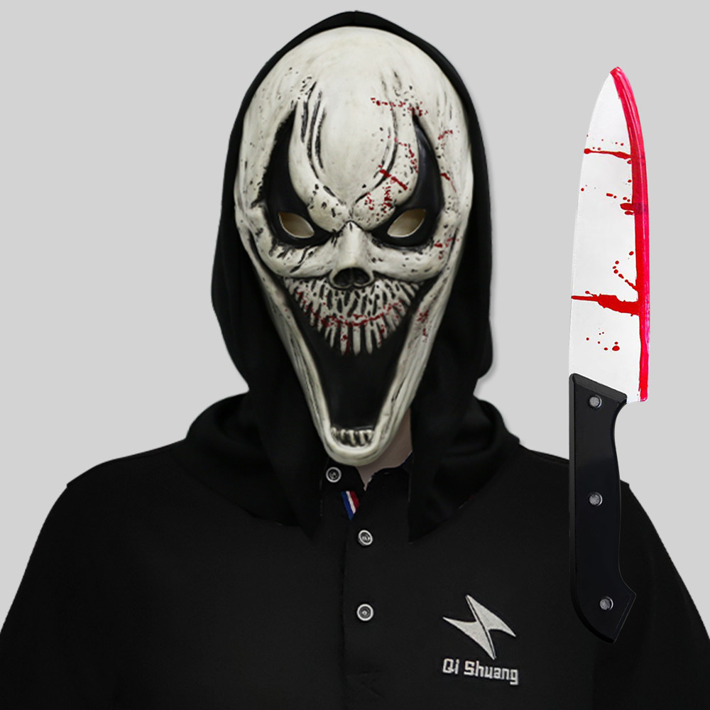 หน้ากากแฟนซี หน้ากากฮาโลวีน Scream Horror Fangs Mask Masquerade Grimace Skull Headgear ปาร์ตี้ฮาโลวี