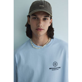 H&M(เอชแอนด์เอ็ม) เสื้อยืดพิมพ์ลายแบบหลวม Men Loose Fit Prin…