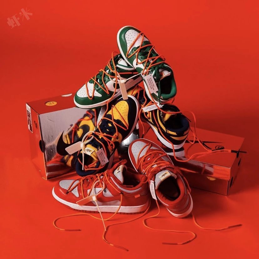 รองเท้าผ้าใบ Low Shoes Obsidian ow white lownkdunkdunk Gang Green white Joint off white