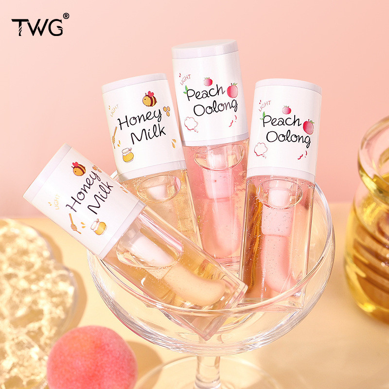 TWG Moisturizing Lip Essence Oil White Peach Oolong Honey Milk Transparent Lip Oil นักเรียนหญิงชาย#m