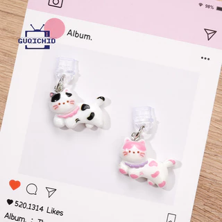 Type Cจุกกันฝุ่นสำหรับพอร์ตชาร์จ/iPhoneจุกกันฝุ่นสำหรับพอร์ตชาร์จโทรศัพท์ ลายการ์ตูนแมวและสุนัข
