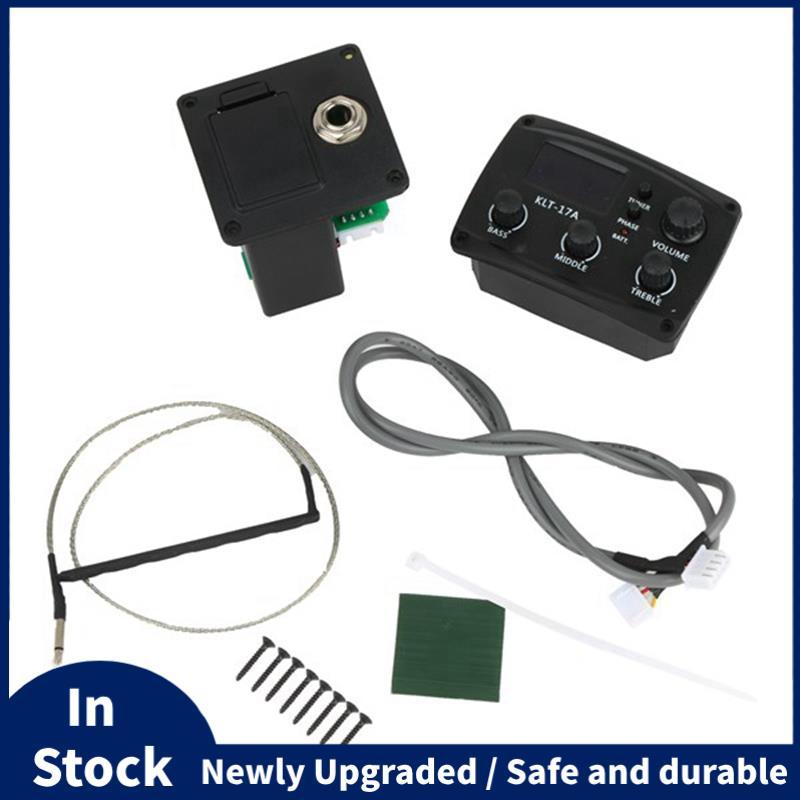 กีต้าร์โปร่ง EQ Preamp พร้อมจูนเนอร์ Procedding ดิจิตอล 3 Band EQ Equalizer พร้อมจูนเนอร์กีตาร์ Pick