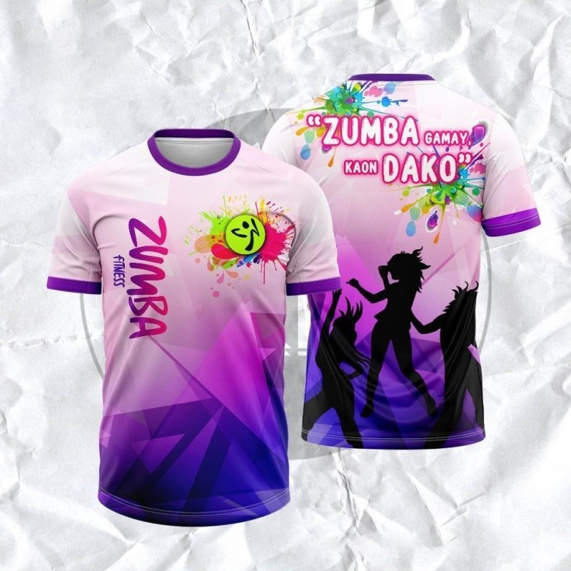 เสื้อยืดHip-HopกีฬาZumba Dance ออกแบบ3D พิมพ์บนผ้าสบายสำหรับผู้ชายและผู้หญิง แขนสั้น คอต้อปลoose สไต