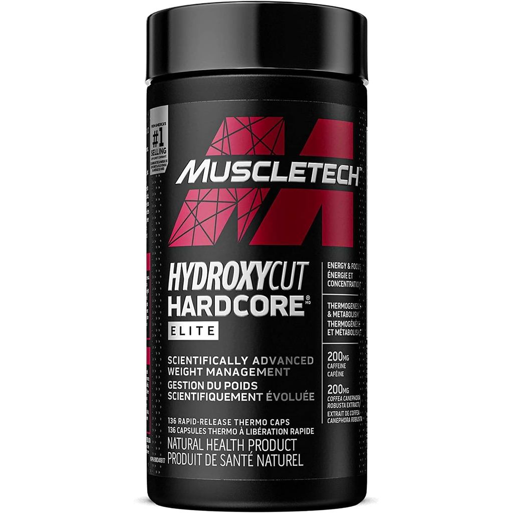 Muscletech Muscle Hydroxycut Hardcore Elite สำหรับทั้งผู้หญิงและผู้ชาย ยาลดน้ำหนักและเสริมพลังงาน กร