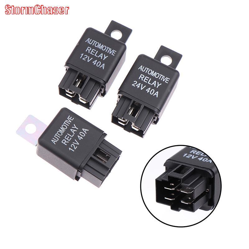 [Storm-t] 1 PC รีเลย์รถยนต์ 12V 24V 40A 40 AMP กระจกรถยนต์ Van Boat Bike 4 Pin SPST Alarm Relay Auto Replacement Parts
