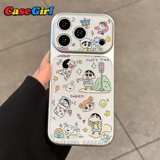 เคสไอโฟน IPhone 15 16 11 14 13 17 12 Pro Max 14 16 15 Plus 15 Plus 13 11 16 15 12 Pro ลายชินจังสไตล์สวีทคูล