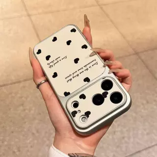 เคสโทรศัพท์ลายหัวใจ ใช้ได้กับ iPhone 13/11/12/17/14/15 Pro Max/16 Pro/15 Plus ทำจากหนังแท้คุณภาพสูง กันกระแทกได้