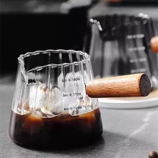 90มล/180มล ไม้จับแก้วเอสเพรสโซ่ถ้วยตวงกาแฟสกัดถ้วยที่มีขนาดทนต่ออุณหภูมิสูงเหยือกนมวัดแก้ว
