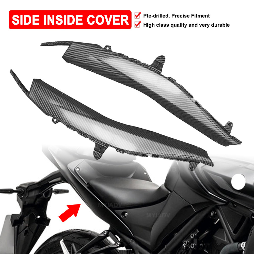 SC Motorcycle Rear Tail Side Inside Plate Cover For YAMAHA MT03 MT-03 MT-25 MT25 FZ-03 FZ-25 2021 20