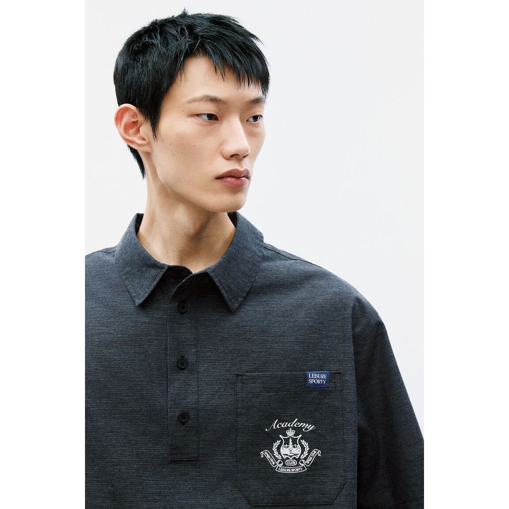 H&M(เอชแอนด์เอ็ม) เสื้อโปโลทรงหลวม ผู้ชาย 1332425_1