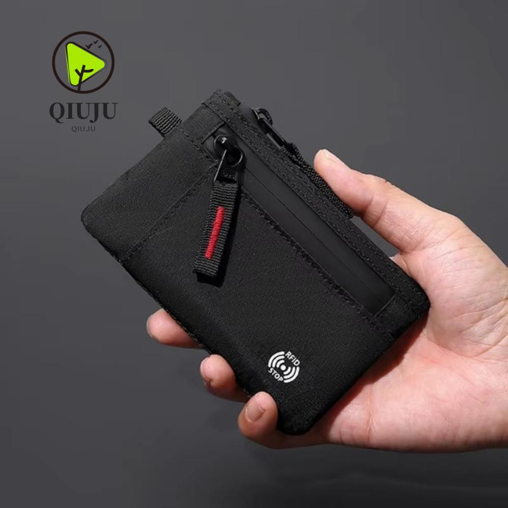 กระเป๋าสตางค์ผู้ชาย CHIU ดีไซน์หรู มีระบบป้องกันการโจรกรรม RFID และสายคล้อง.carabiner