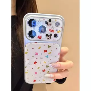 17โปรแม็กซ์ เคสโทรศัพท์ลายมิกกี้น่ารักเหมาะสําหรับ ไอโฟน 11 12 13 14 15 16 17โปรแม็กซ์ กันกระแทกฝาครอบป้องกันหน้าต่างขนาดใหญ่มูลค่าสูง ทีพียู นุ่มก