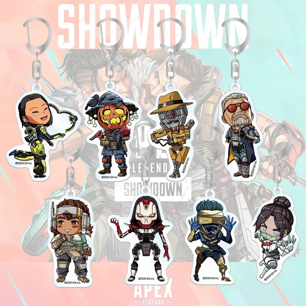 Apex Legends พวงกุญแจเกม อะคริลิค Mica ตัวอักษร Revenant Loba Wattson Horizon Fuse Seer chibi กระเป๋