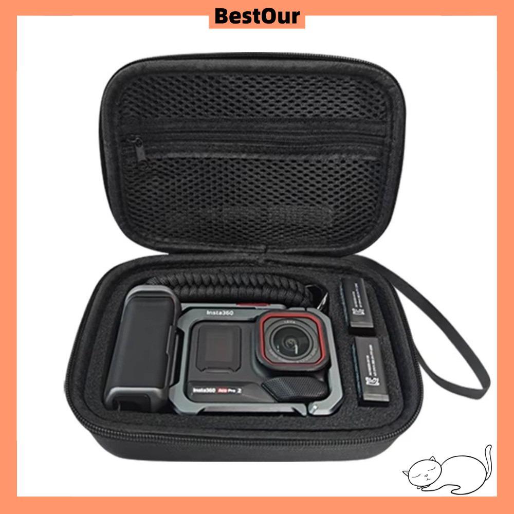 BESTOUR กระเป๋าเก็บของ, กันกระแทก EVA กระเป๋าถือ, ทนทานสําหรับ Insta360 Ace 2/1 Xplorer Grip Xplorer