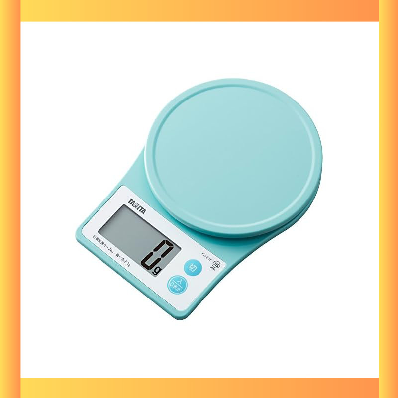 Tanita Cooking Scale Kitchen Scale Digital 2kg 1g Accuracy 1-Second Startup 1-Second Measurement Blu