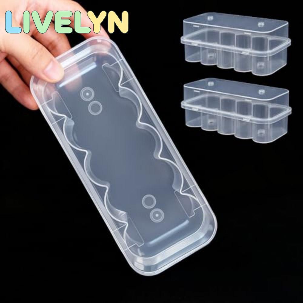 LIVELYN Vial Storage, พลาสติก 2/10/24-Slot Microtube กล่องเก็บ, 3/5/7/10mL Stackable Freezer Tube กล่องอุปกรณ์เบาหวาน