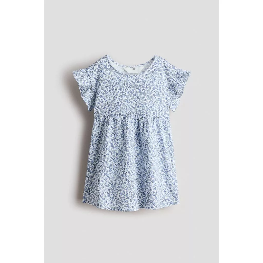 H&M(เอชแอนด์เอ็ม) เดรสผ้าฝ้ายแขนระบาย เด็กผู้หญิง 1332405_2