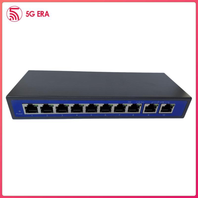 [Wishshopeezzzxh] 9 พอร์ต 10/100Mbps 8 POE Port & 2 Uplink Power Over Ethernet Switch Adapter ใหม่