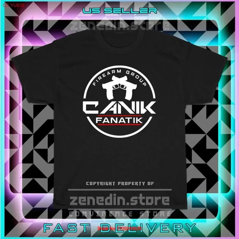 เสื้อยืดผู้ชาย New Canik Arms Fanatik Logo ไซส์อเมริกัน วินเทจ ลายกราฟิกยืดหยุ่นได้ สวมใส่สบาย นุ่ม 
