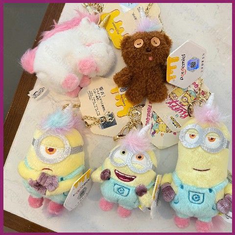 YT4 Minions ตุ๊กตาตุ๊กตาสําหรับสาวตกแต่งบ้านตุ๊กตาของเล่นพวงกุญแจจี้สําหรับเด็กคอลเลกชัน